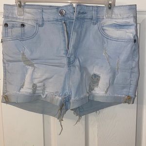 Ripped Jean Shorts